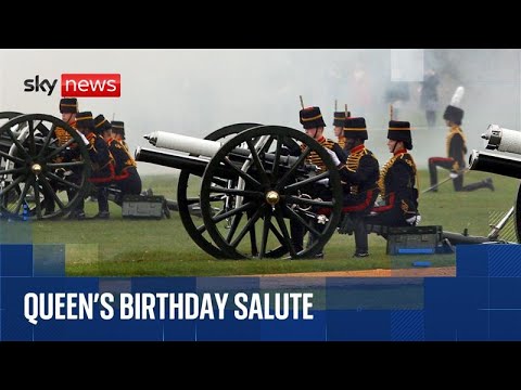 Queen’s Birthday gun salute in Green Park