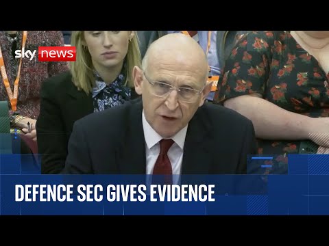 Defence Secretary faces questions from the Defence Committee