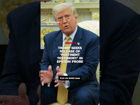 Trump seeks release of ‘pertinent testimony’ in Epstein probe