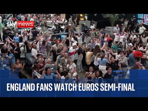 Fans watch England take on Italy in the Women’s Euro 2025 semi-final
