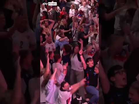 Euros: Fans react to England winning goal