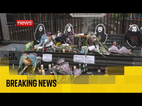 Tributes paid to Ozzy Osbourne at Black Sabbath Bridge in Birmingham