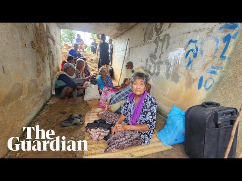 Residents take shelter amid fighting between Thai and Cambodian forces