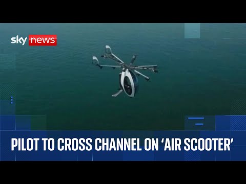 French pilot attempts to cross the Channel on air scooter