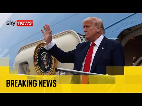 President Trump lands in Scotland | Sky News coverage