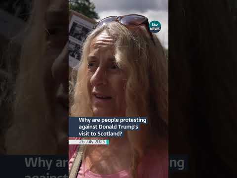 Why are people protesting against Donald Trump’s visit to Scotland? #itvnews | ITV News