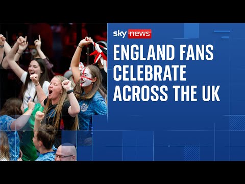 England fans across the UK celebrate Women’s Euro 2025 final win