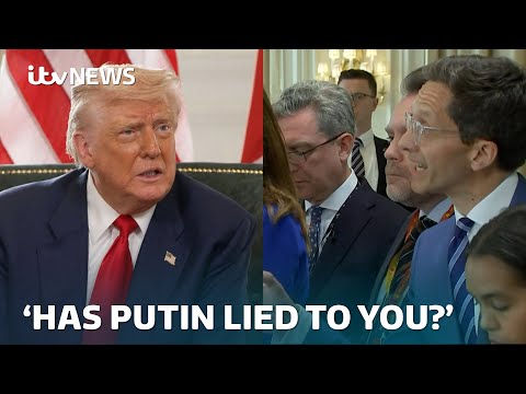 ‘Has Putin been lying to you?’ ITV News quizzes President Trump during talks with Starmer
