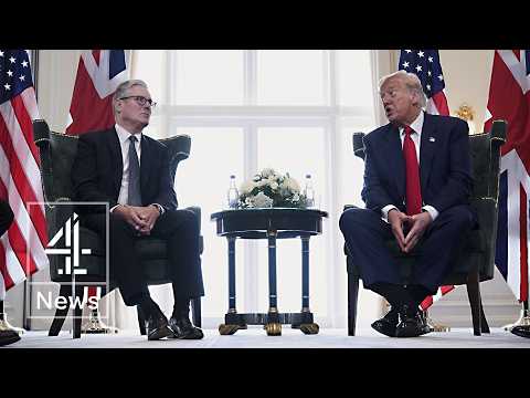 Trump says ‘real starvation’ in Gaza as he meets Starmer