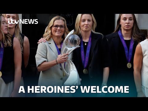 England’s Lionesses arrive into Downing Street for celebration reception | ITV News