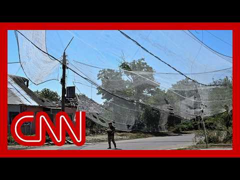 Nick Paton Walsh shows how Ukraine’s low-tech fishing net defense works