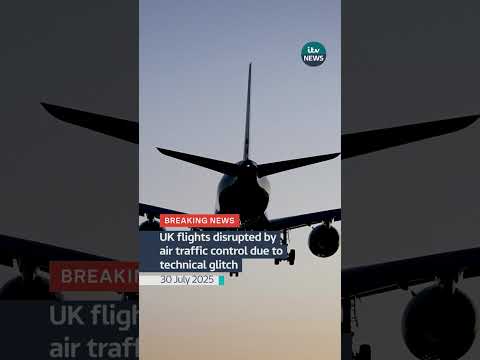 UK flights disrupted by air traffic control due to technical glitch #itvnews #news #flights