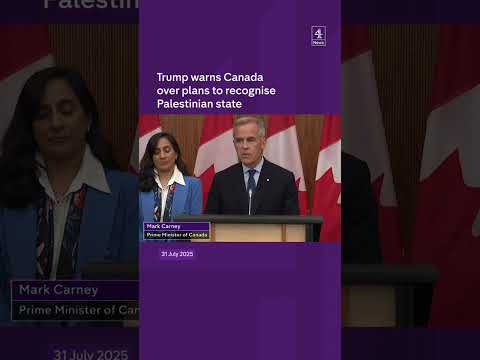 Trump warns Canada over plans to recognise Palestinian state