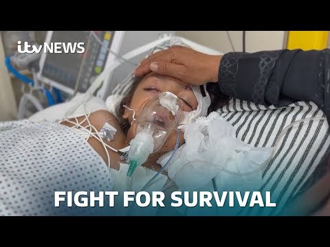 ‘A rocket fell on us’: Girl, 10, fighting for her life after strike on children in Gaza | ITV News