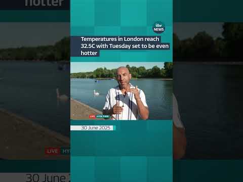 Temperatures in London reach 32.5C with Tuesday set to be even hotter | ITV News