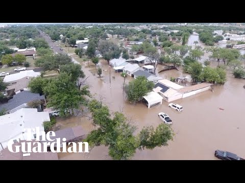 Drone footage shows extent of flooding in Texas after dozens killed and more missing