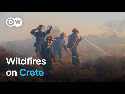 Dry wind threatens to bring new wildfires to Crete | DW News