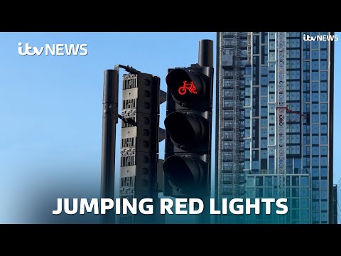 ITV News cameras catch 200 cyclists running a red light in just one hour | ITV News