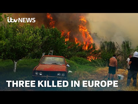 At least 3 dead and thousands evacuated as wildfires rage across southern Europe | ITV News