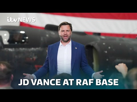 ‘We’ve had a very good time in England!’: JD Vance’s energetic speech to US troops in UK | ITV News