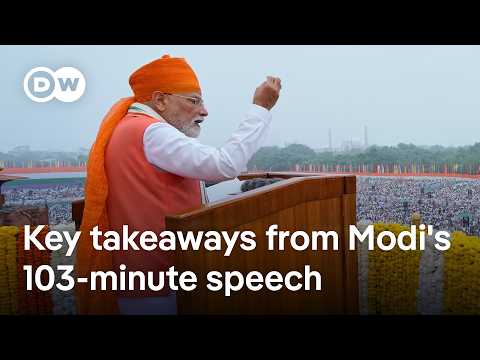 PM Modi addresses the Nation in lengthy speech as India celebrates Independence Day | DW News