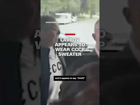 Lavrov appears to wear CCCP sweater