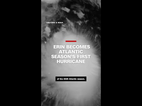 Erin becomes Atlantic season’s first hurricane