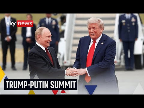 Trump greets Putin with smile and handshake as they arrive at Alaska summit