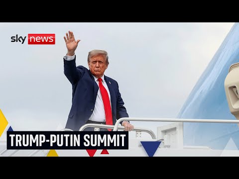 Trump boards Air Force One after Ukraine summit in Alaska