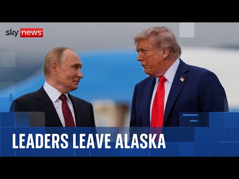 Presidents Vladimir Putin and Donald Trump board planes to leave Alaska