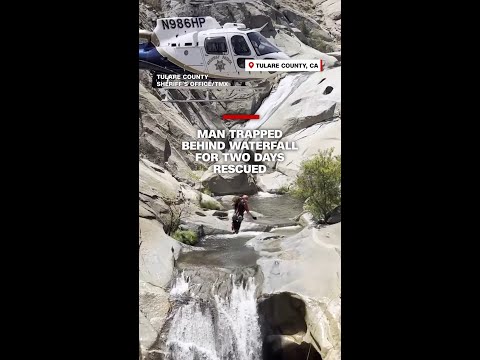 Man trapped behind waterfall for two days rescued
