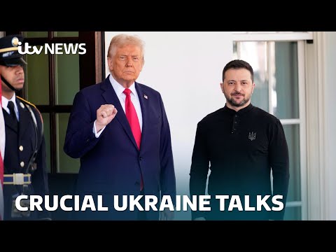 Zelenskyy and other European leaders arrive in US for Ukraine peace talks with Trump | ITV News