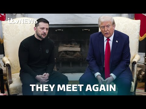 WATCH: Zelenskyy meets Trump in Oval Office return for Ukraine peace talks | ITV News