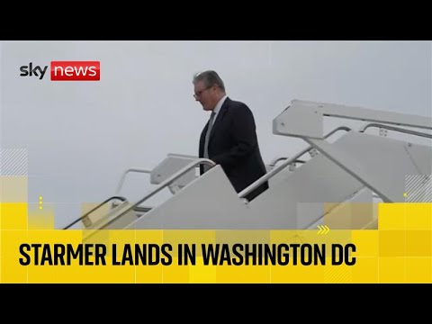 Sir Keir Starmer touches down in Washington DC ahead of Trump-Zelenskyy meeting
