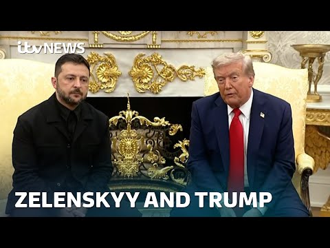 Watch in full: Zelenskyy thanks Trump and jokes about wearing suit on Oval Office return | ITV News