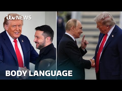 How Zelenskyy’s body language around Trump compares to Putin’s | ITV News