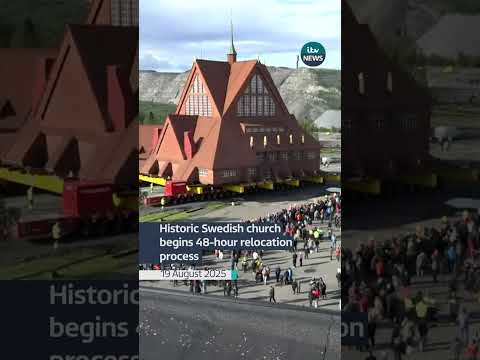 Historic Swedish church begins 48-hour relocation process #itvnews