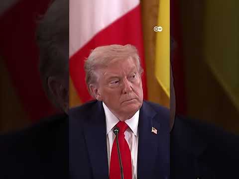 Hot mic moment caught between Trump and European leaders | DW News