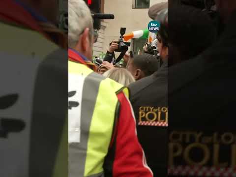 Kneecap rapper accused of supporting proscribed terror group arrives at court #itvnews