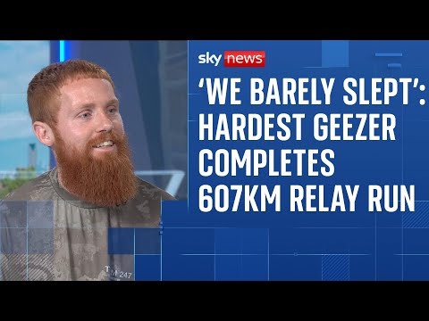 ‘Hardest Geezer’ Russ Cook completes relay run across Iceland