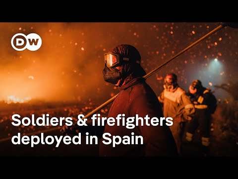 Spanish authorities continue to battle huge ongoing wildfires | DW News