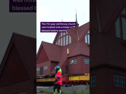 113-year-old wooden church in Sweden safely moved to its new home