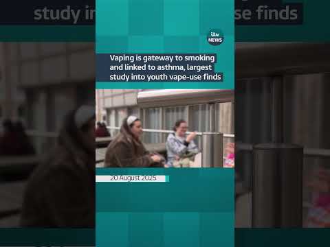 Vaping is gateway to smoking and linked to asthma, largest study into youth vape-use finds| ITV News