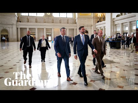 JD Vance and Pete Hegseth booed and heckled at Washington DC’s Union Station