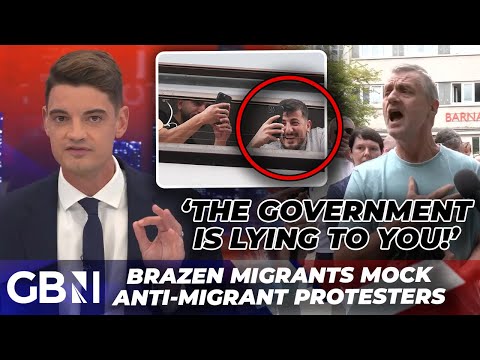 Ben Leo Fumes as Immigrants MOCK Protesters Outside London Hotel – ‘The Government is Lying to You!’