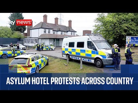 Fresh wave of asylum hotel protests after Epping ruling | Sky News coverage