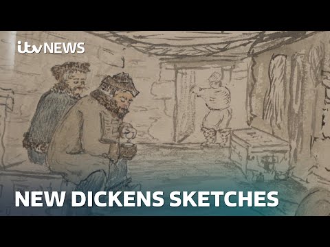 Unpublished Charles Dickens sketches displayed for first time | ITV News