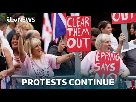 Asylum hotel protests continue as ministers promise system overhaul | ITV News