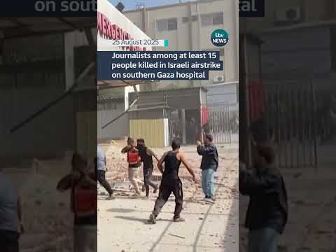 Journalists among at least 15 people killed in Israeli airstrike on southern Gaza hospital #shorts
