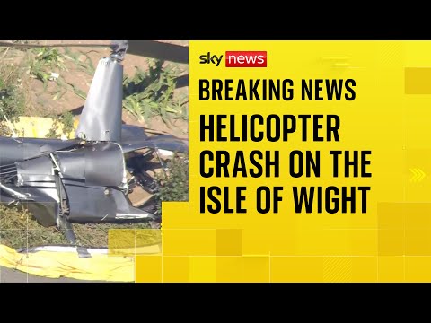 One person airlifted to hospital after helicopter crashed on Isle of Wight